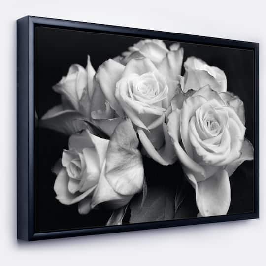 Designart - Bunch of Roses Black and White